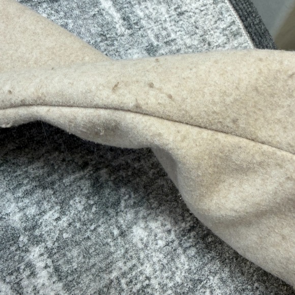 Zara Coat Womens Medium Beige Open Front Notch Lapel Collar Neutral Minimalist - Picture 4 of 15